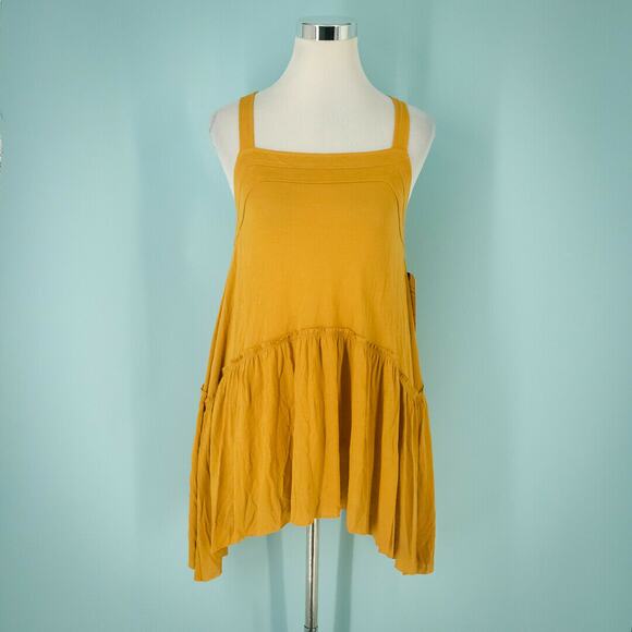 Melrose Market S Gold Knit High Low Knit Top NWT - Picture 1 of 3